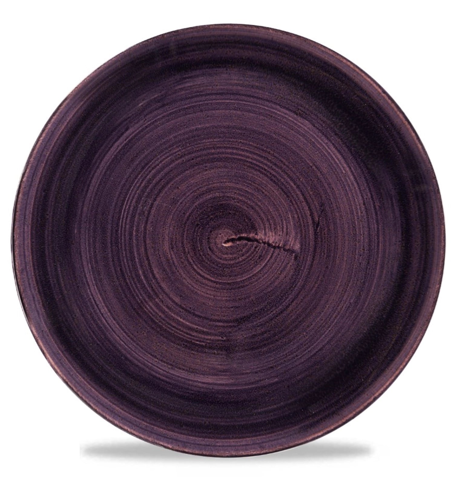 Entdecken Sie den eleganten Stonecast Patina Deep Purple Coupe Teller von Churchill. Hochwertiges Porzellan, 26 cm, spülmaschinenfest und ideal für jeden Anlass.