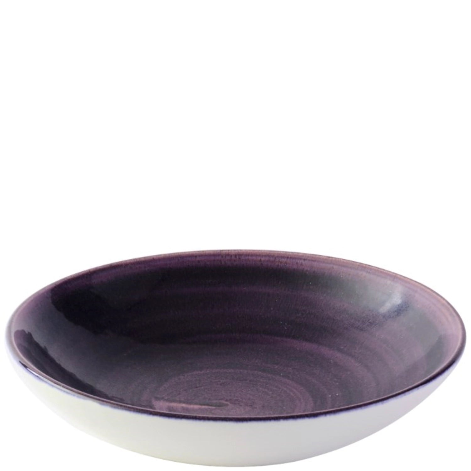 Entdecken Sie den Stonecast Patina Deep Purple Coupe Teller von Churchill. Hochwertiges Porzellan, einzigartiges Design, ideal für Gastronomie und stilvolle Anlässe.