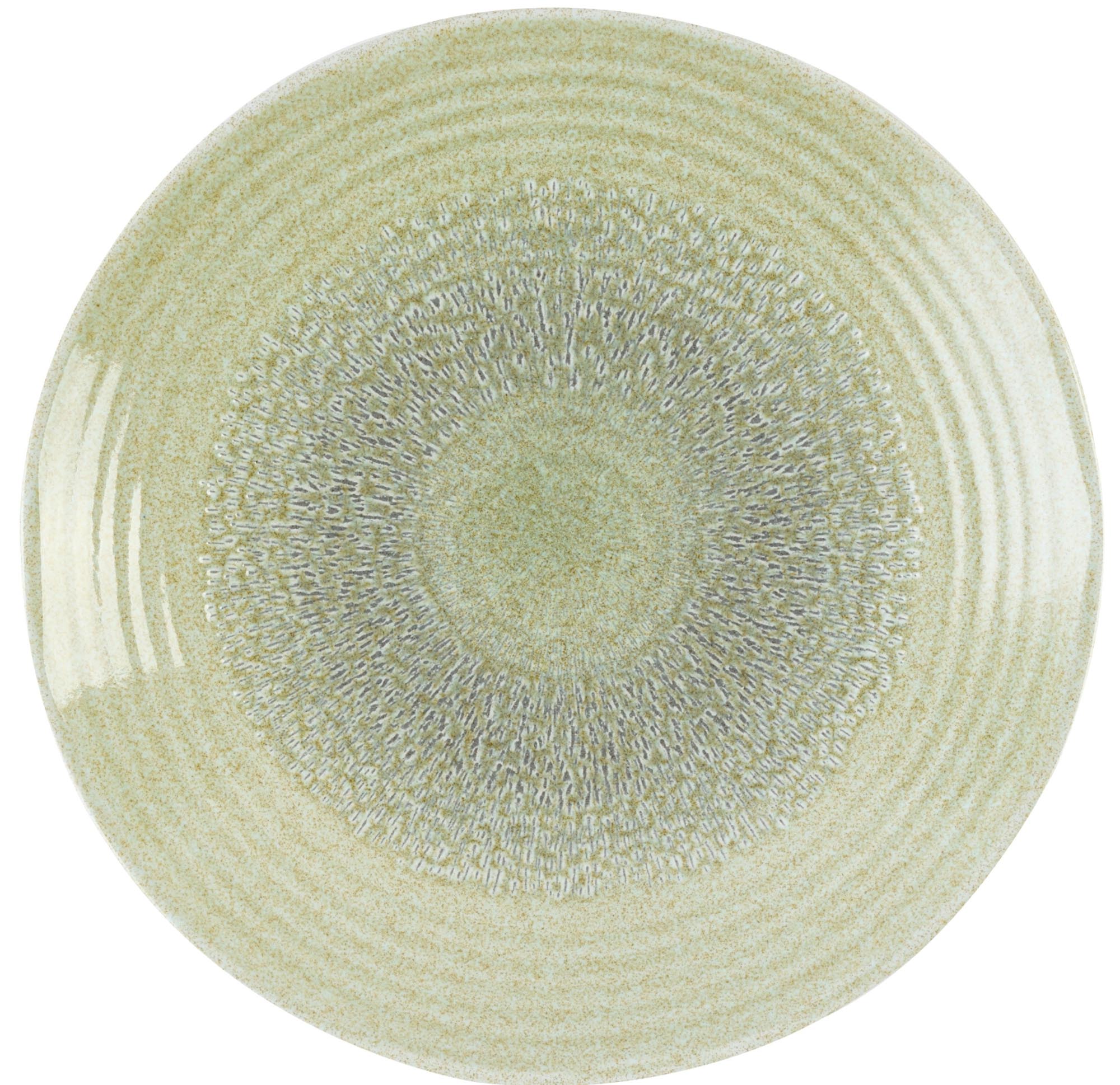 Eleganter 27,5 cm Coupe Teller von Churchill: glänzend, kratzfest, zeitloses Design, robustes Porzellan, spülmaschinen- und mikrowellengeeignet.