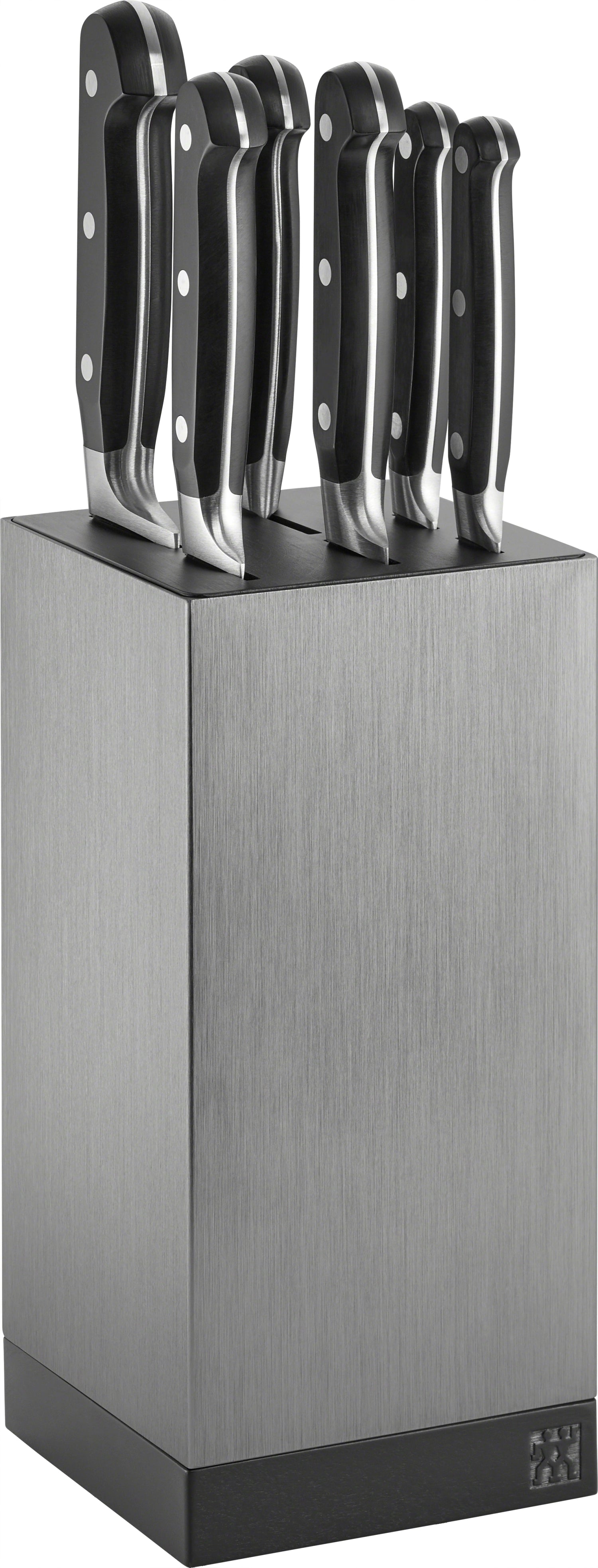 Moderner Messerblock aus Aluminium von ZWILLING, leere Variante, Maße 25x12x12 cm, ideal für die ordentliche und sichere Lagerung Ihrer Messer.