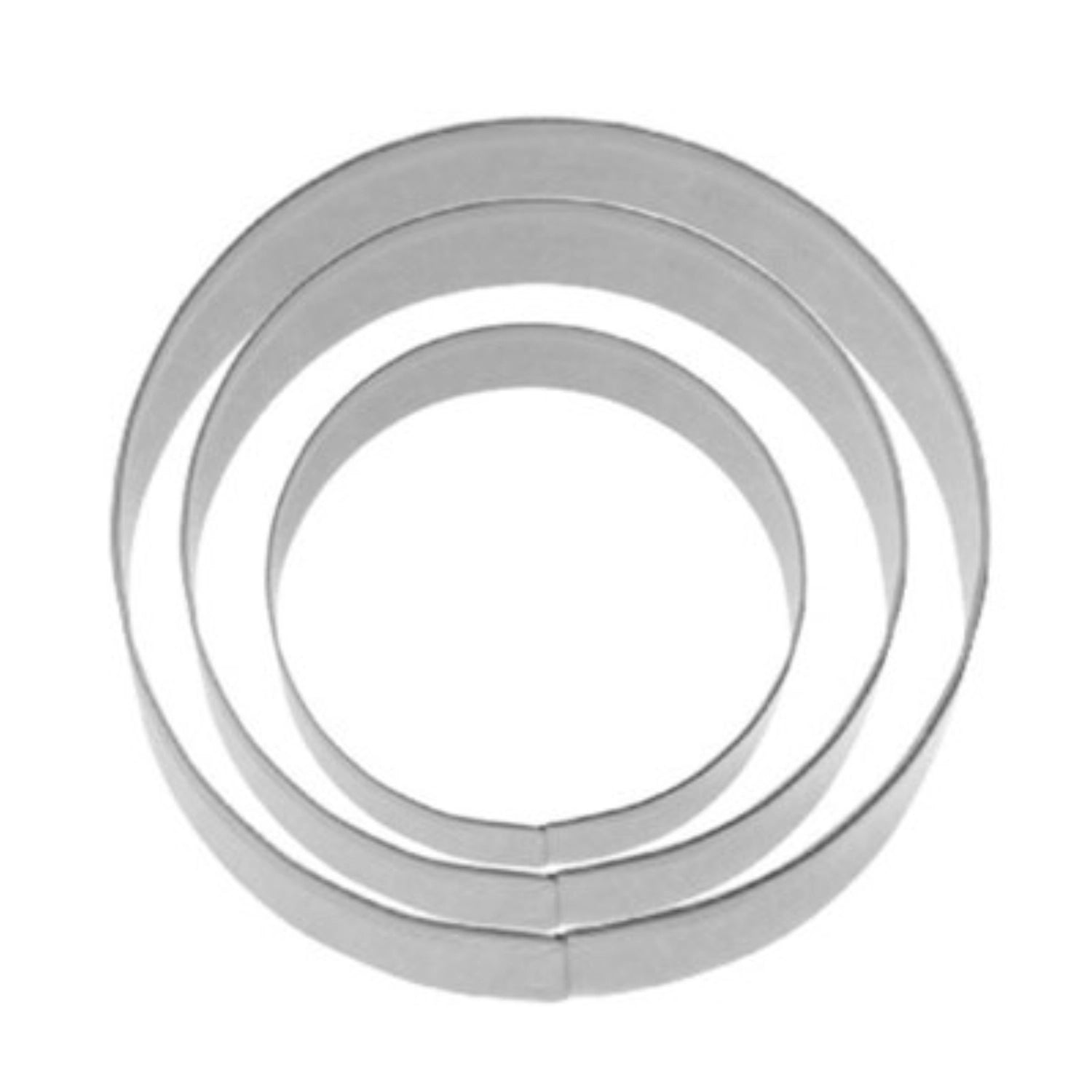 Set aus drei runden Ausstechformen (4, 5, 6 cm) von Westmark, perfekt zum Ausstechen von Keksen und für kreative Backideen.