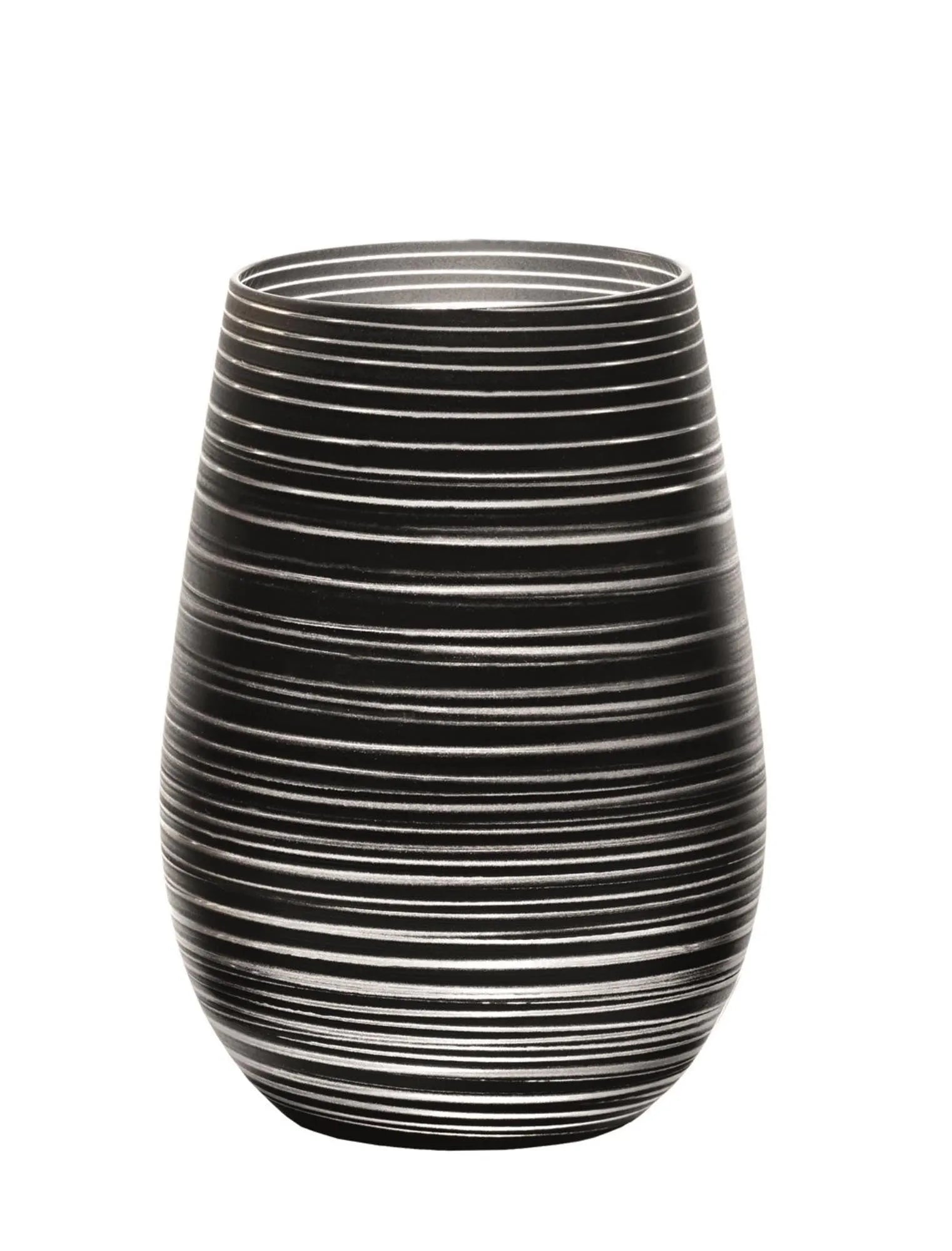 Twister meets Elements Longdrinkbecher 465ml in Schwarz/Silber präsentiert im Onlineshop von KAQTU Design AG. Glas ist von Stölzle