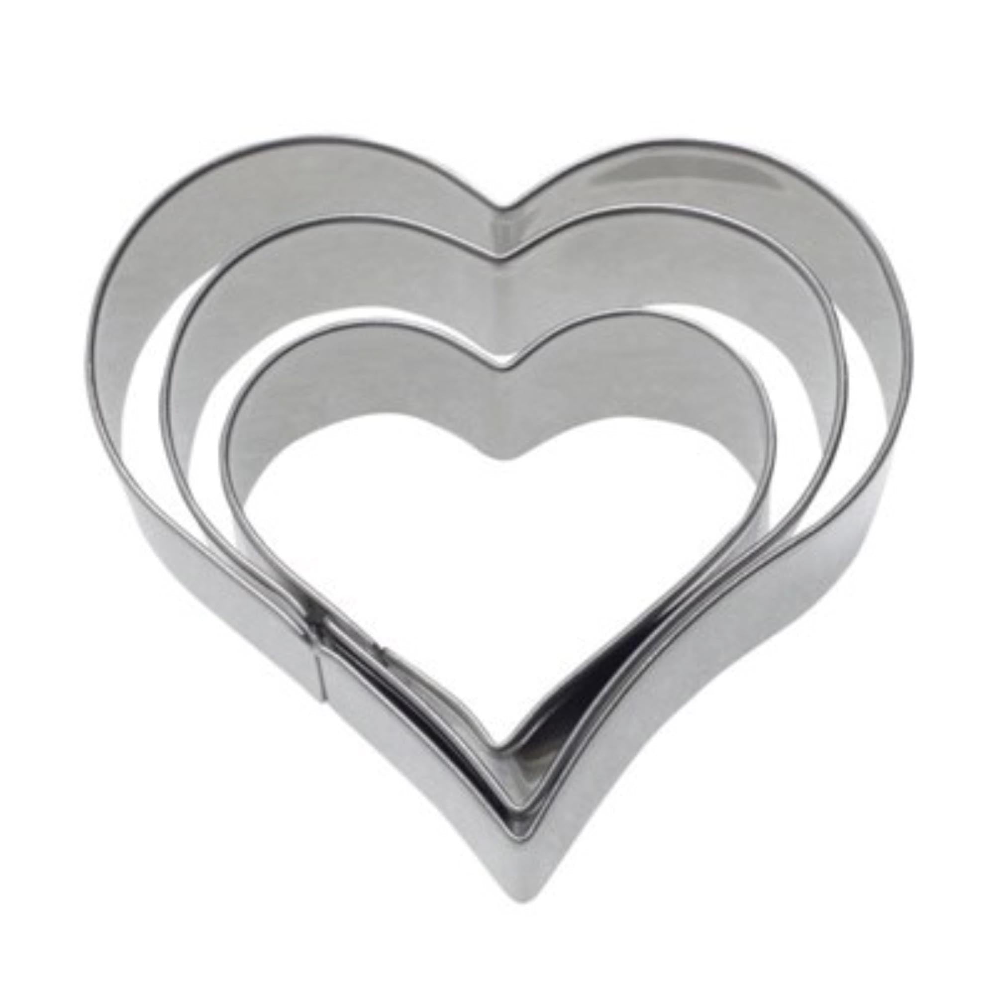 3 Stk. Terrassen-Ausstechformen Herz, 4,5,6cm Edelstahl in Silber präsentiert im Onlineshop von KAQTU Design AG. Ausstecher ist von Westmark