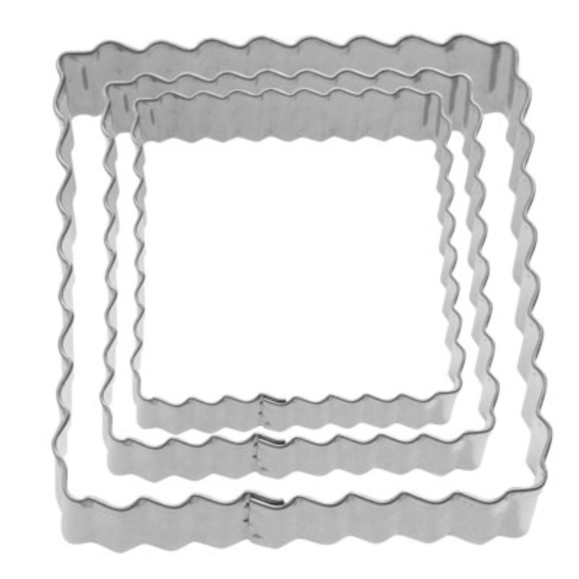 Entdecken Sie die 3 Stk. Terrassen-Ausstechformen Quadrat gewellt von Westmark. Ideal für Plätzchen, Fondant und kreative Küchenideen. Hochwertiger Edelstahl, spülmaschinenfest und langlebig.