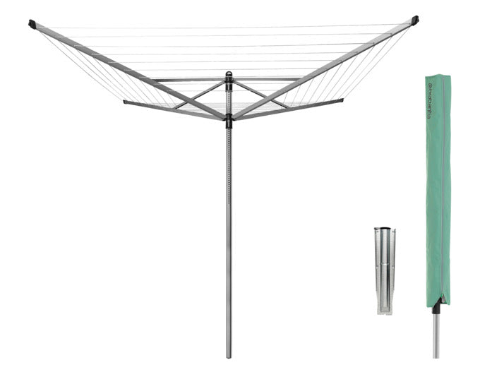 BRABANTIA Wäscheschirm Lift-O-Matic metallic grey 50 m in  präsentiert im Onlineshop von KAQTU Design AG. Gartenutensilien ist von BRABANTIA