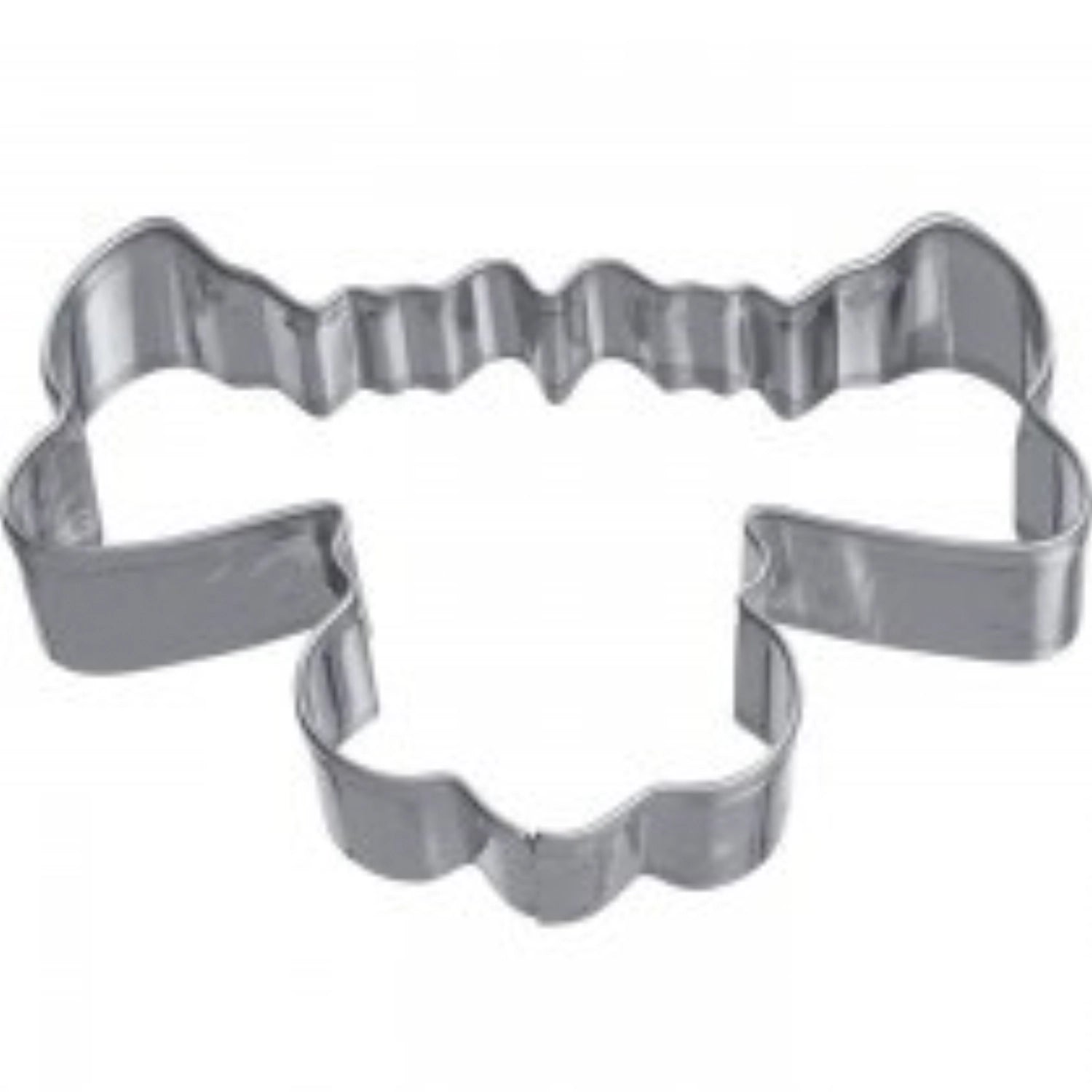 Ausstechform in Form eines Elch- und Rentierkopfes, 7 cm, aus hochwertigem Edelstahl, ideal für weihnachtliche Backprojekte und Plätzchen.