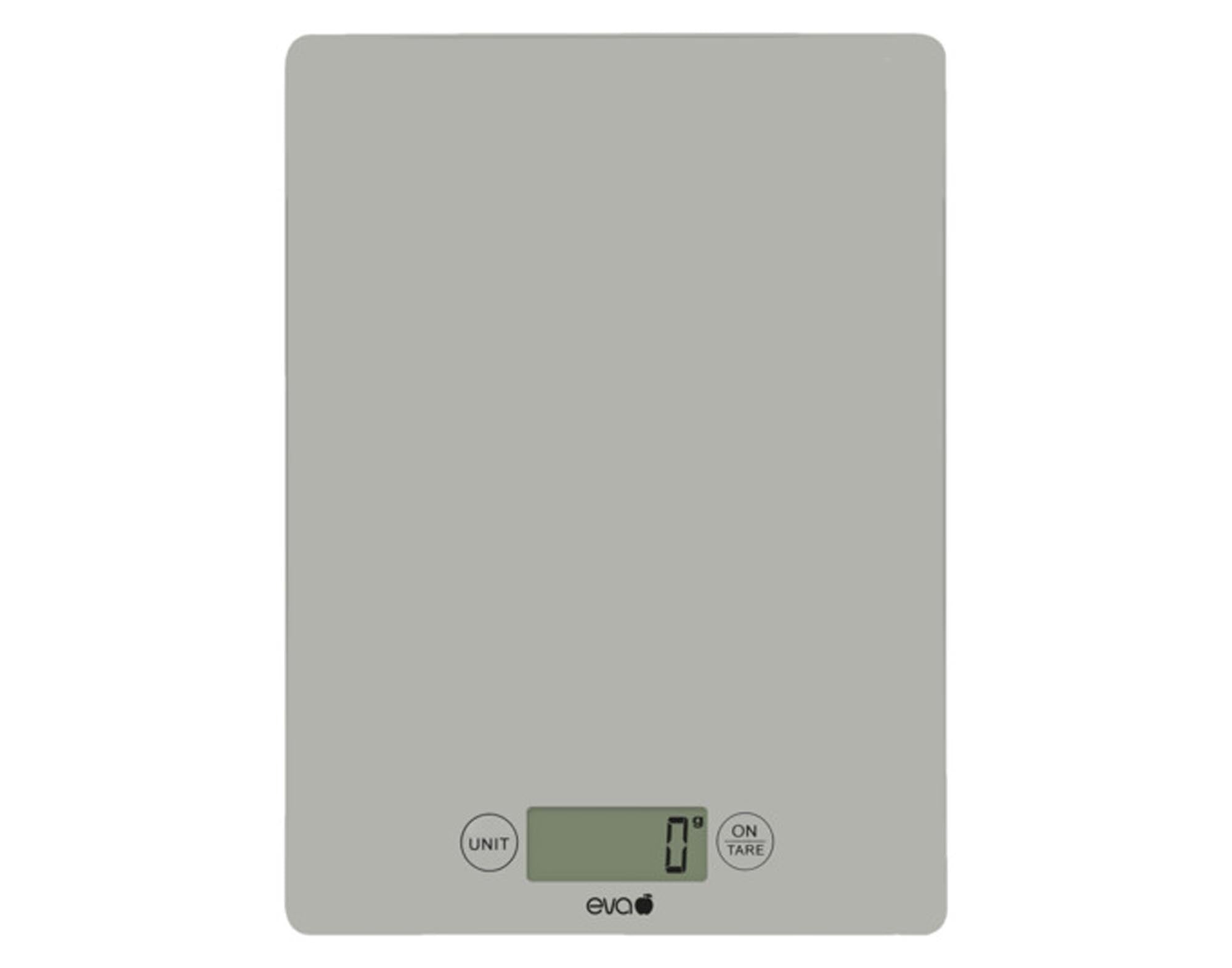 EVA Küchenwaage digital Glas weiss 5 kg in  präsentiert im Onlineshop von KAQTU Design AG. Waage ist von EVA COLLECTION