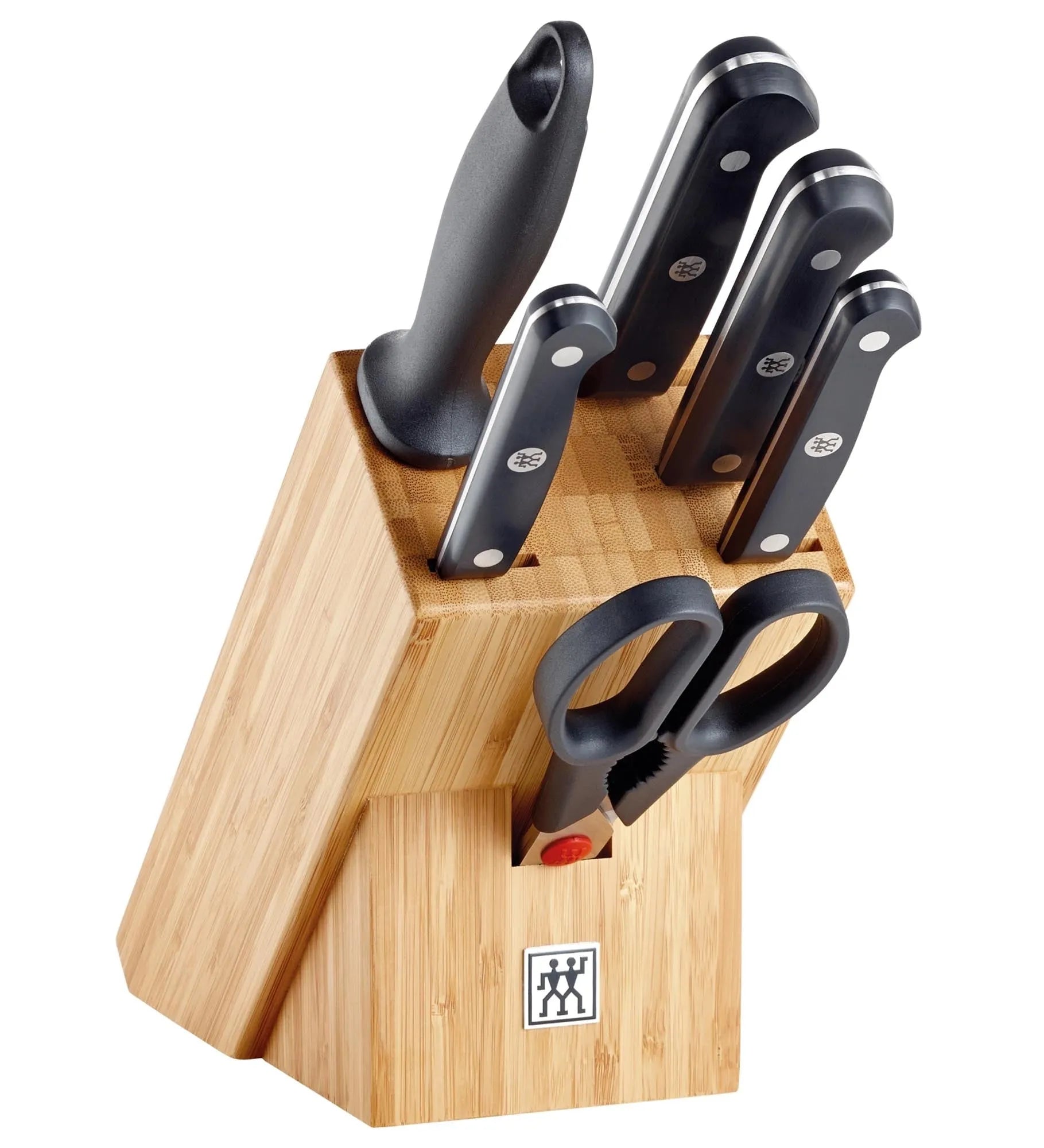 ZWILLING Gourmet Messerblock: 7-tlg. Set aus rostfreiem Stahl, Buchenholzblock, ergonomische Griffe, für jede Zubereitungsart.