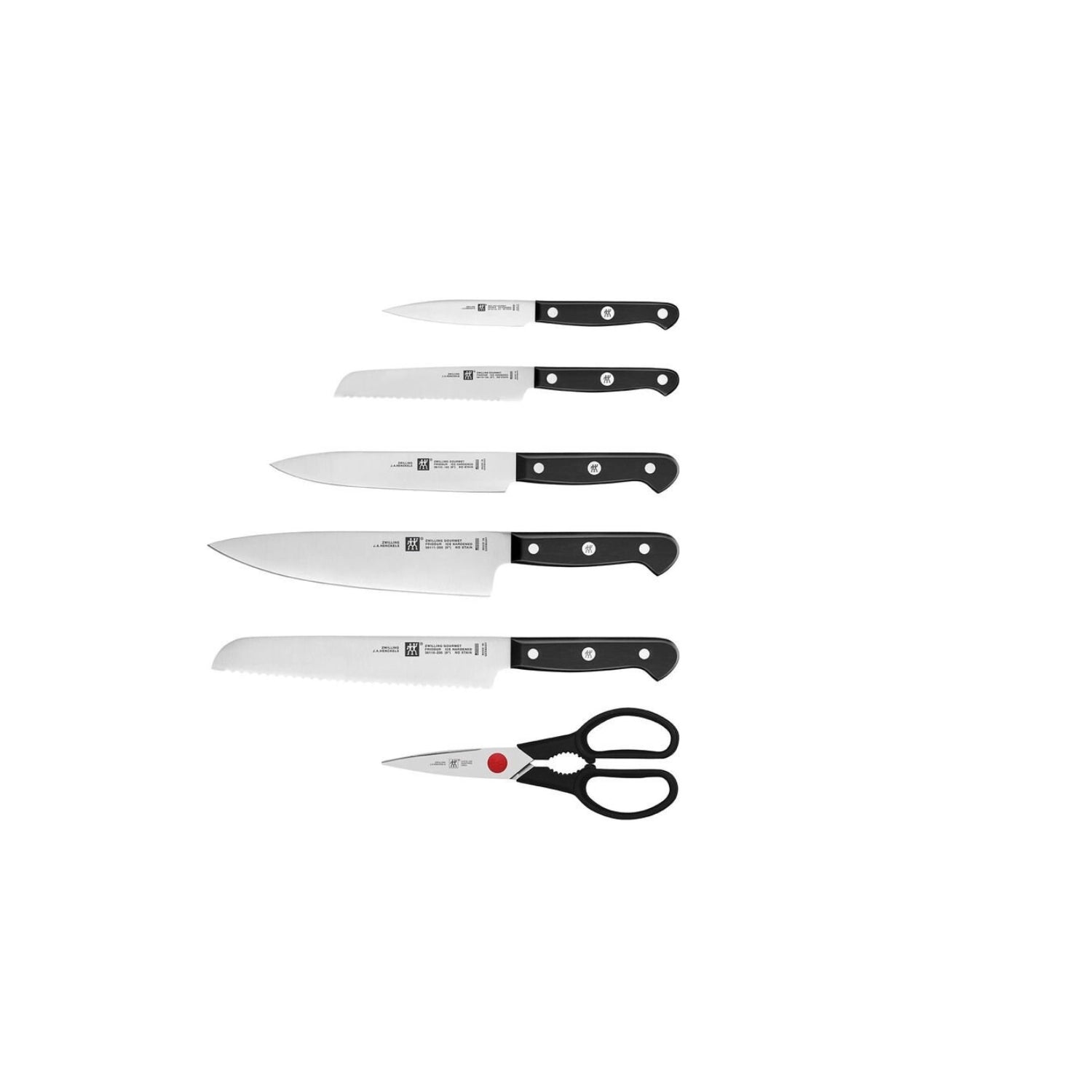 Stilvoller Messerblock von Zwilling Kitchen mit 7 hochwertigen, selbstschärfenden Messern für präzise und mühelose Schneidarbeiten in der Küche.