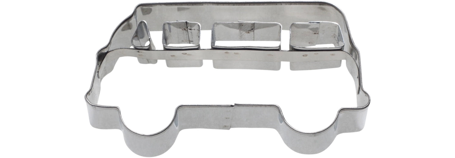 Ausstechform Bus 2D von Westmark, 6 cm groß, perfekt für das Ausstechen von Plätzchen in Form eines Busses, ideal für Kindergeburtstage und kreative Backprojekte.