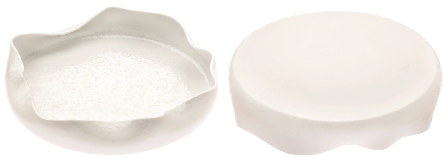 Diva 33 Gourmet Schale hoch zweiseitig 15cm H3.2cm in Weiss präsentiert im Onlineshop von KAQTU Design AG. Schale ist von Royale