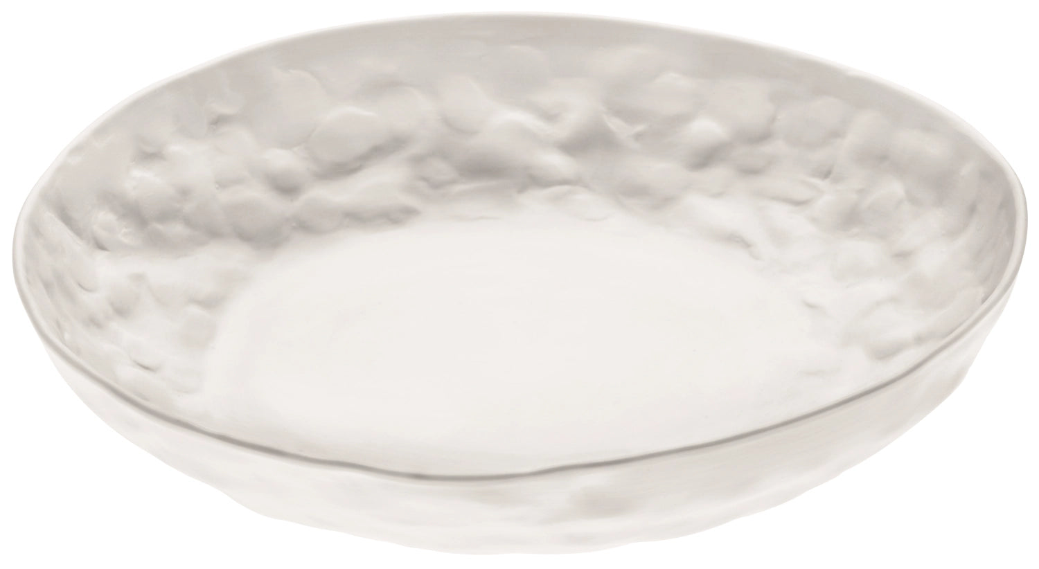 Materia 04 Gourmet Teller tief 25cm H4.5cm ohne Glasur in Weiss präsentiert im Onlineshop von KAQTU Design AG. Teller ist von Royale