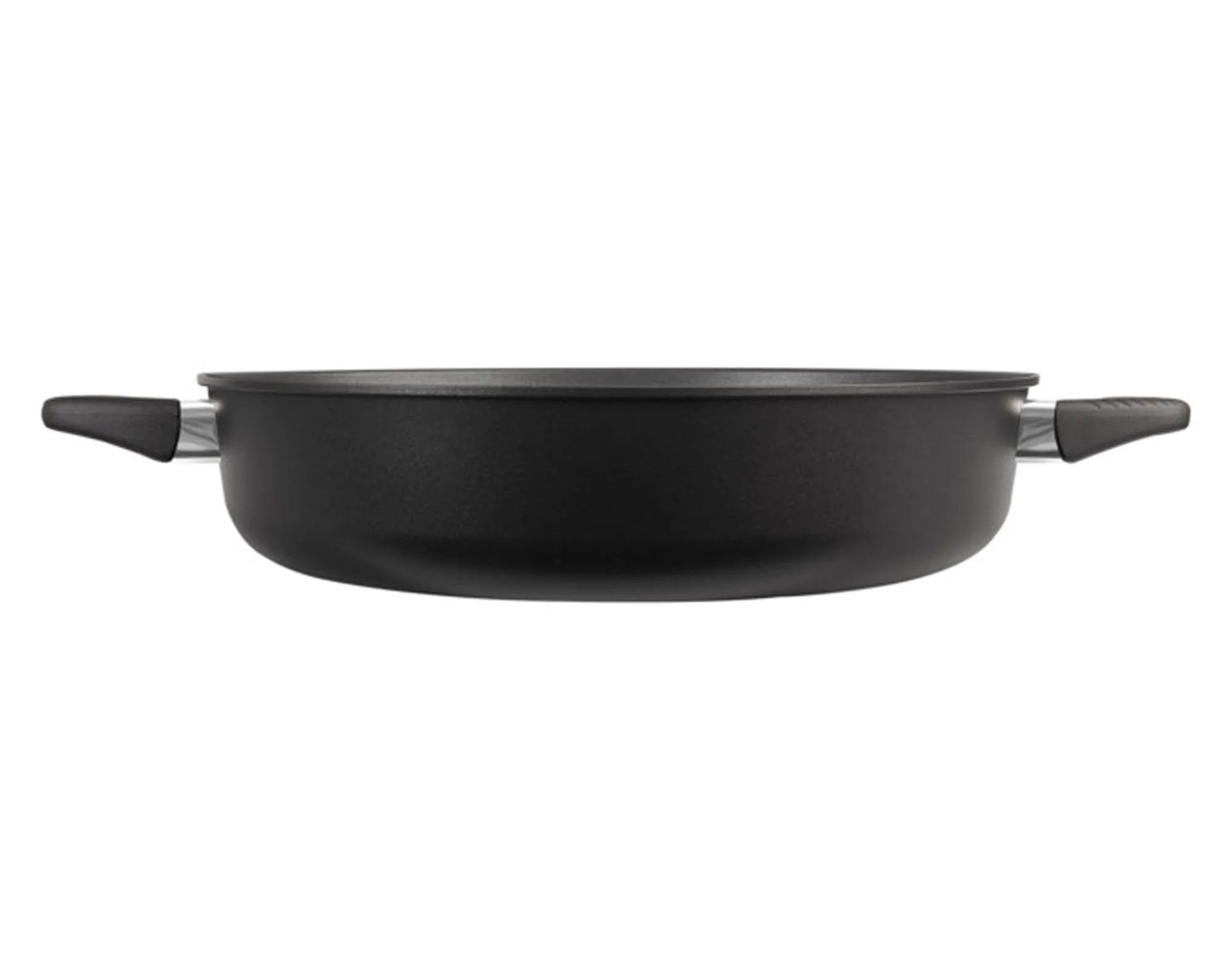 Der flache Bratentopf Biotan ø 32 cm von GASTROLUX: Hochwertiger Aluminiumguss, kratzfeste Antihaftbeschichtung, ideal für Braten und Schmoren.