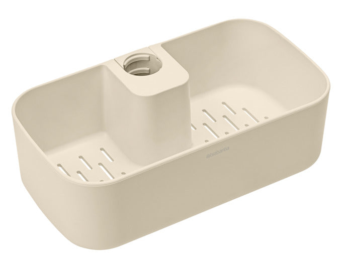 Elegante BRABANTIA Duschablage ReNew in soft beige, ideal für die stilvolle und praktische Organisation Ihrer Dusche.