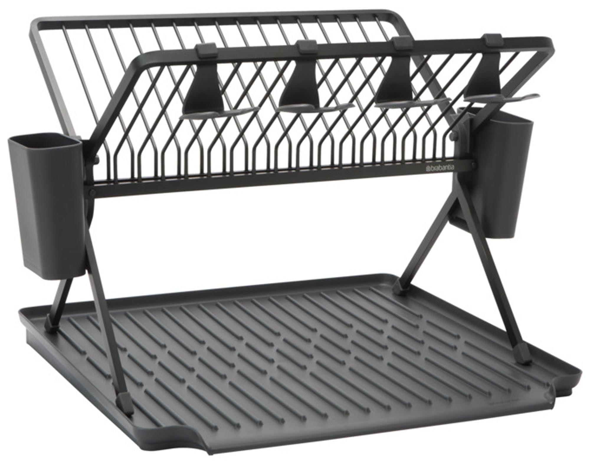 BRABANTIA Abtropfständer gross faltbar SinkSide dark grey 42x51x33 cm