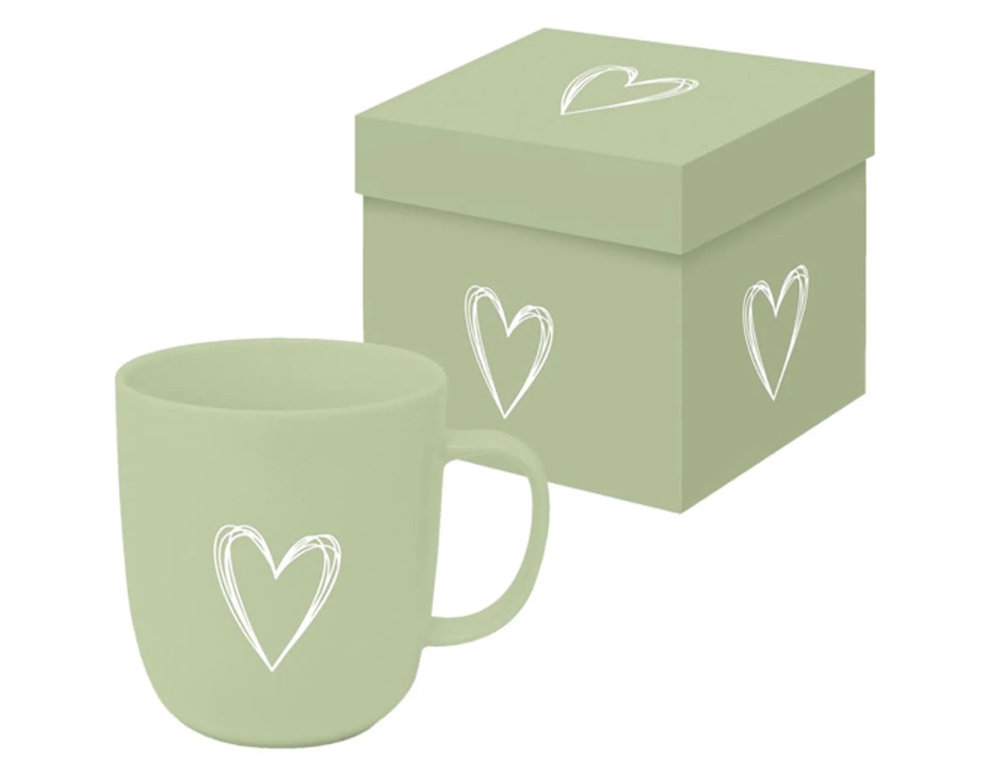 Mug Matte GB Pure Heart green in  präsentiert im Onlineshop von KAQTU Design AG. Glas ist von PPD