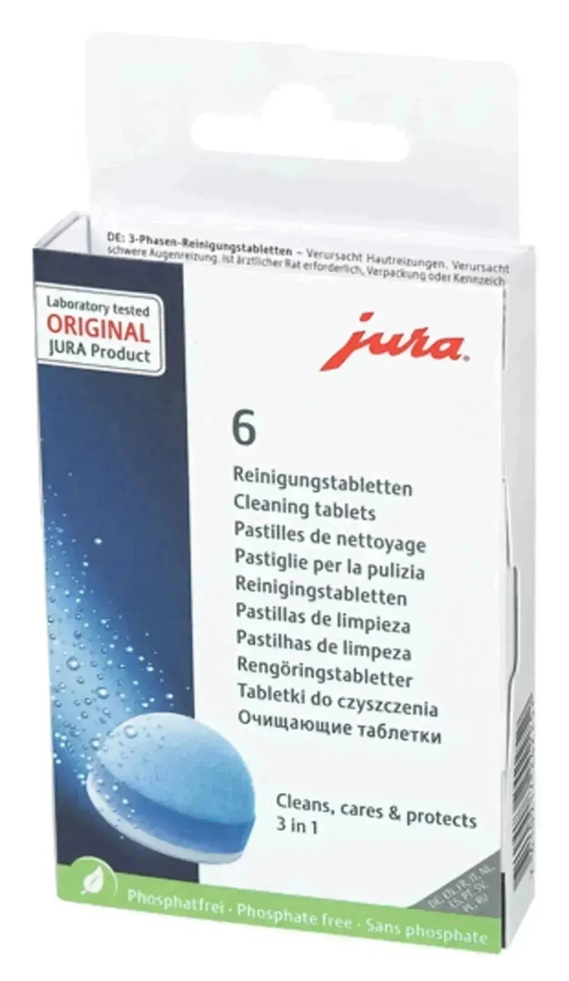 JURA Reinigungstabletten 3 Phasen 6 Stück in  präsentiert im Onlineshop von KAQTU Design AG. Reinigungsmittel ist von JURA