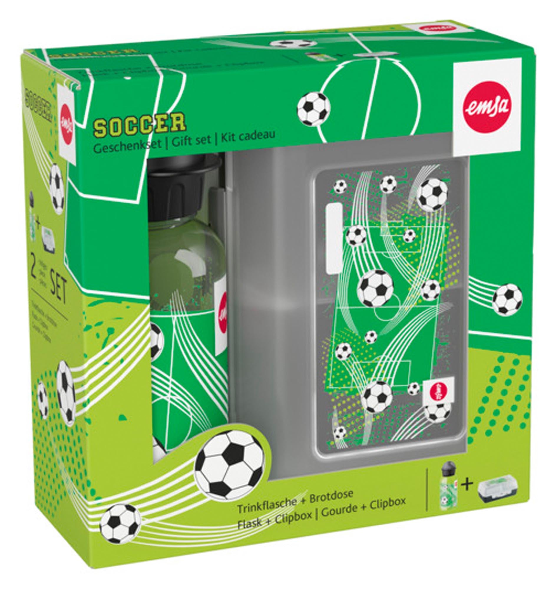 EMSA Kinder-Trinkset: Fussballmotiv, sicher & spülmaschinengeeignet.