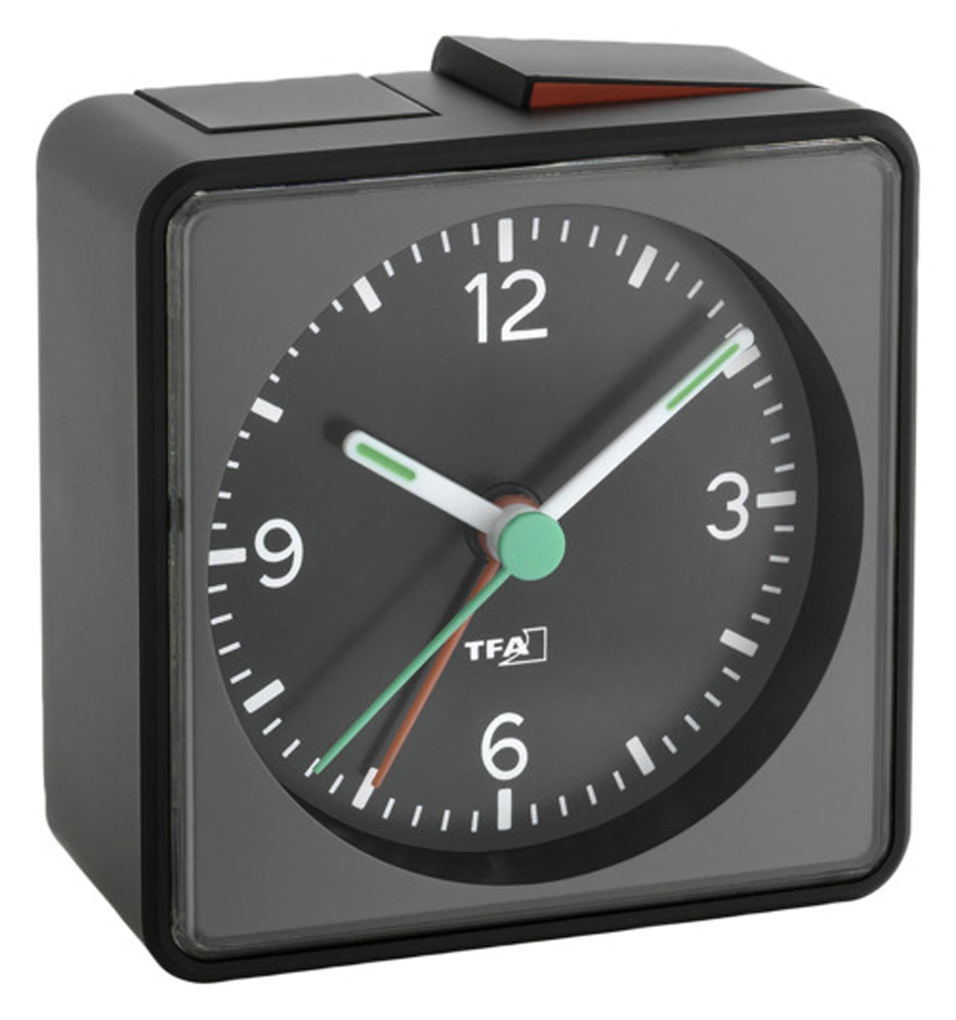 Moderner TFA Wecker Push mit klarer Anzeige, einfacher Bedienung und kompaktem Design für jeden Nachttisch.