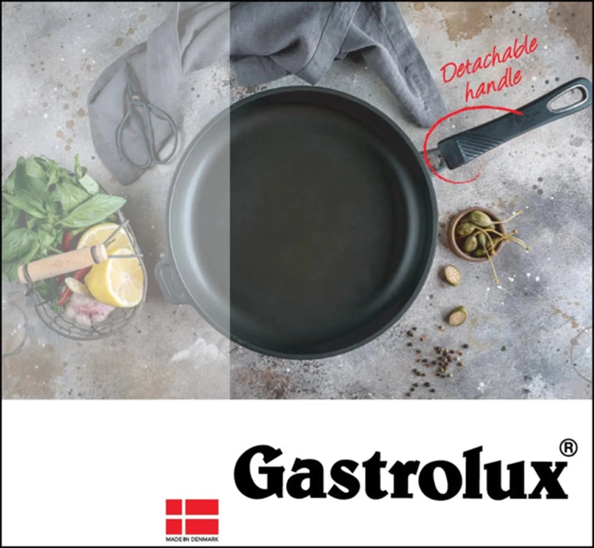 GASTROLUX Bratpfannen Set: Perfekte Hitzeverteilung, 20 & 28 cm.