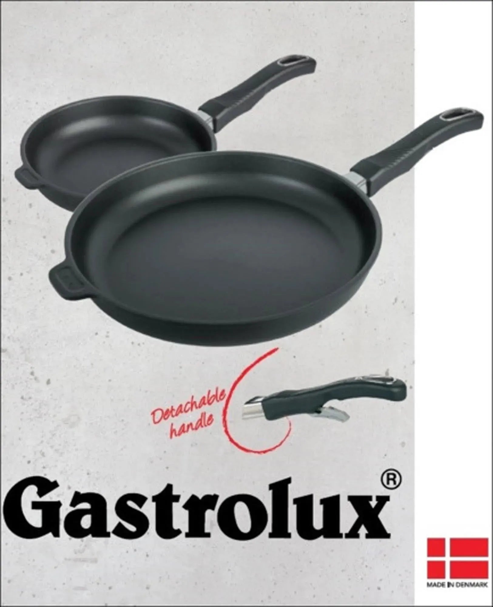 GASTROLUX Bratpfannen Set: 20cm & 28cm, robustes Aluminium, Antihaft, fettfreies Braten, gleichmäßige Hitze, spülmaschinenfest.