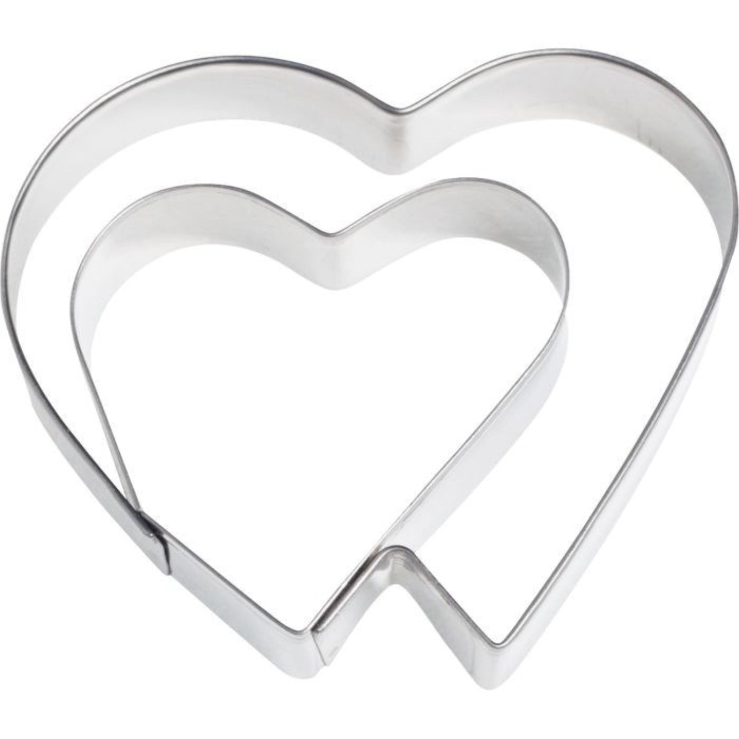 Ausstechform Doppelherz von Westmark, 6,5 cm groß, ideal für romantische Plätzchen in Herzform, perfekt für Valentinstag und besondere Anlässe.