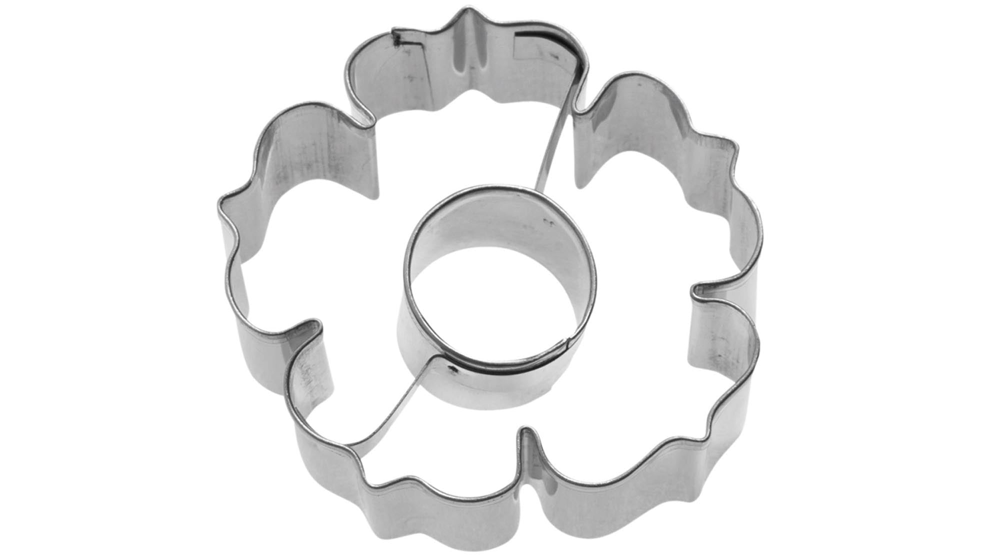 Entdecken Sie die hochwertige Ausstechform Rosette m. Innenkreis 2D von Westmark. Ideal für Kekse, Fondant und Marzipan. Langlebig, korrosionsbeständig und perfekt für kreative Backideen!