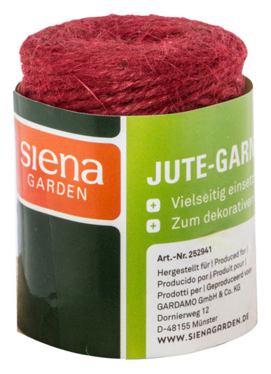 SIENA GARDEN Jutegarn 50 m ø 3 mm rot in  präsentiert im Onlineshop von KAQTU Design AG. Gartenutensilien ist von SIENA GARDEN