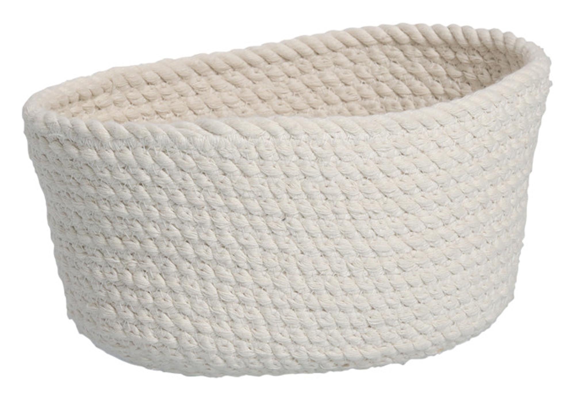 ZELLER PRESENT Aufbewahrungskorb Set 3-teilig weiss Baumwolle in  präsentiert im Onlineshop von KAQTU Design AG. Aufbewahrungskorb ist von ZELLER PRESENT