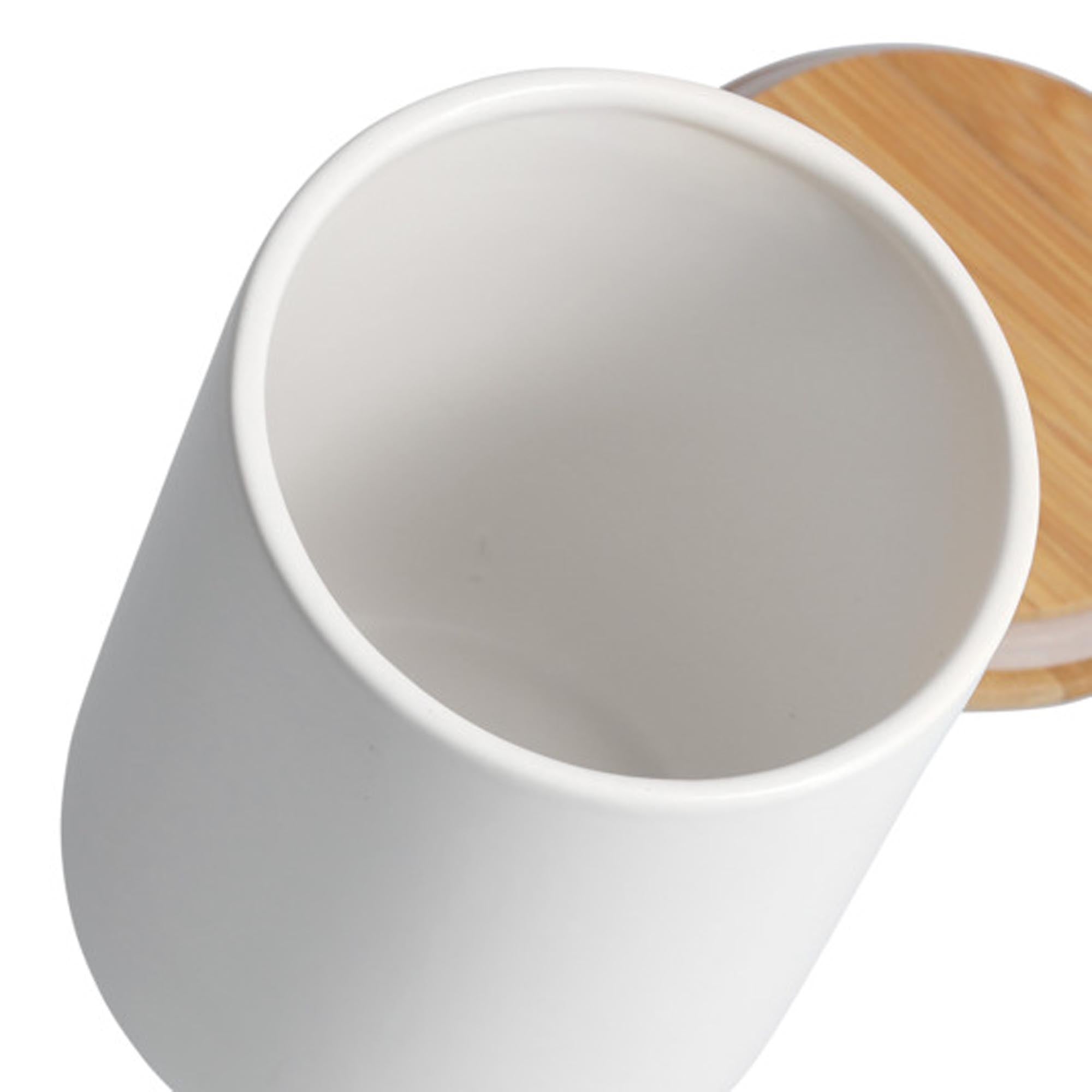 Stilvolle 670 ml Vorratsdose aus Glas mit Bambusdeckel von ZELLER PRESENT – ideal für Reis, Nudeln, Snacks. Nachhaltig und luftdicht.