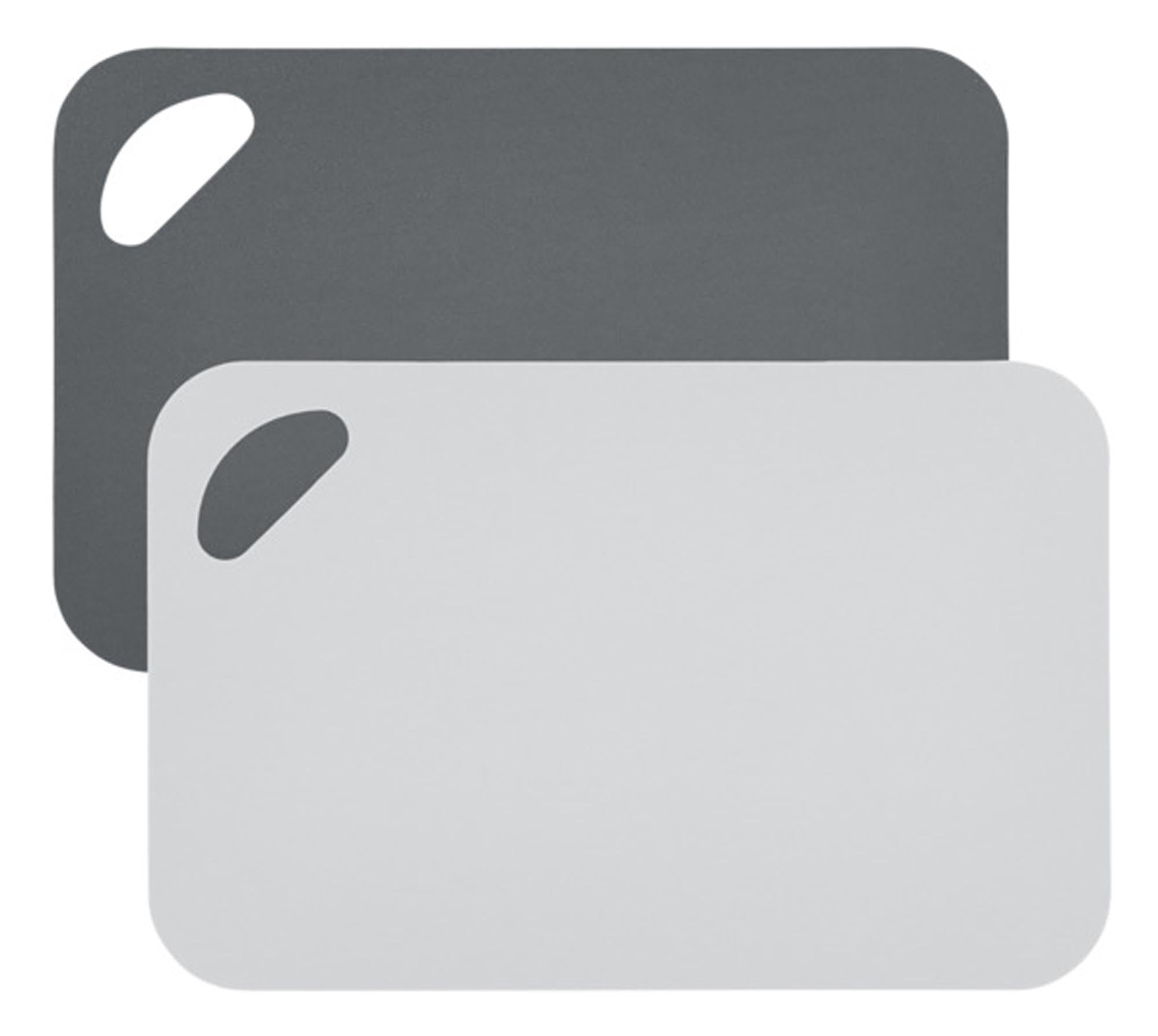 ZELLER PRESENT Schneidmatten Set 2-teilig anthrazit und grau Kunststoff 19x29 cm in  präsentiert im Onlineshop von KAQTU Design AG. Schneidbrett ist von ZELLER PRESENT