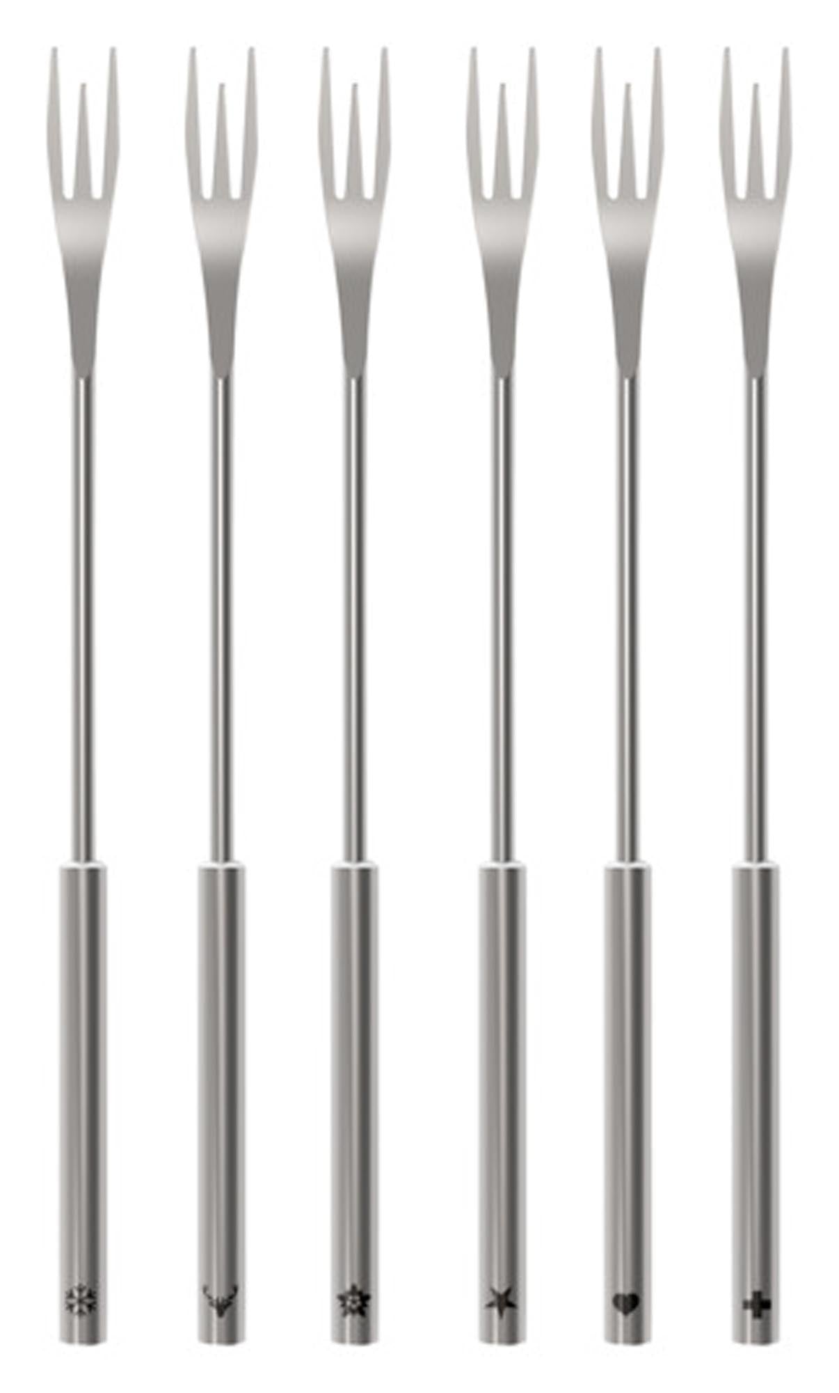 KISAG Fonduegabeln 2in1 Inox 6er Set für Fleisch-und Käsefondue in  präsentiert im Onlineshop von KAQTU Design AG. Fondue/Raclette ist von KISAG