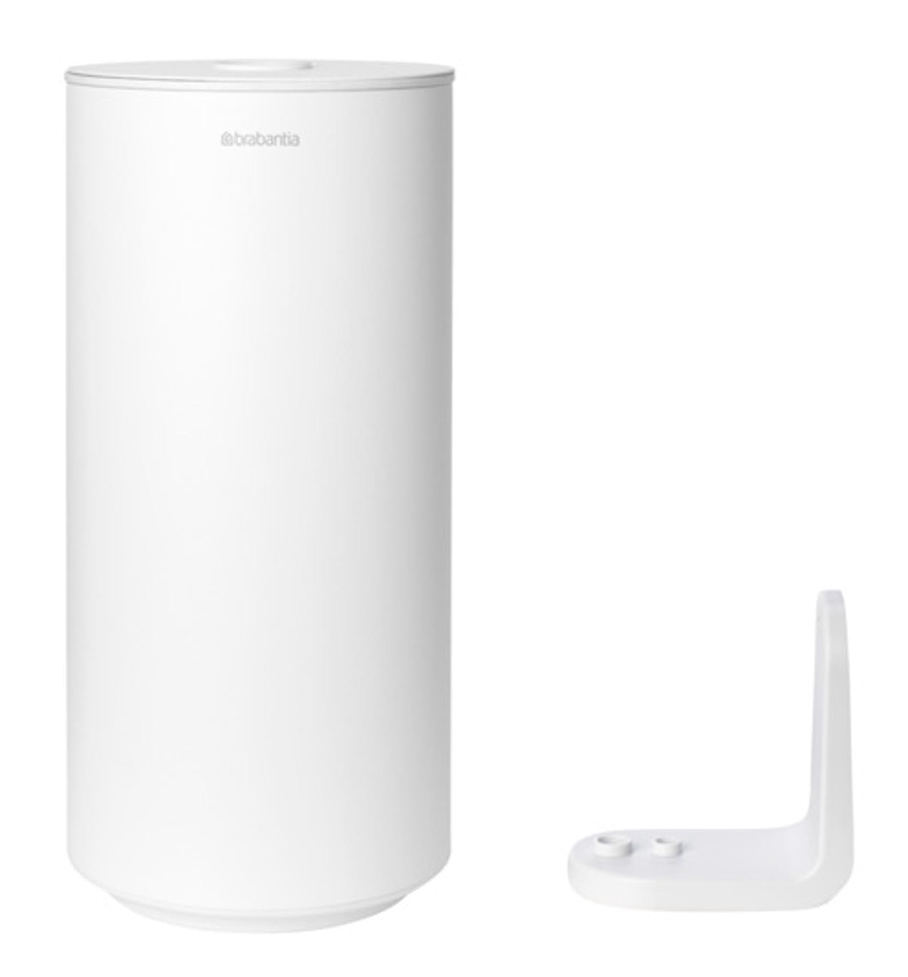 Eleganter WC-Rollenhalter von BRABANTIA in mineral fresh white, ideal für stilvolle Badezimmer, praktisch und modern designt.