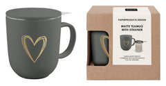 PPD Teetasse Pure Heart Gold anthrazit