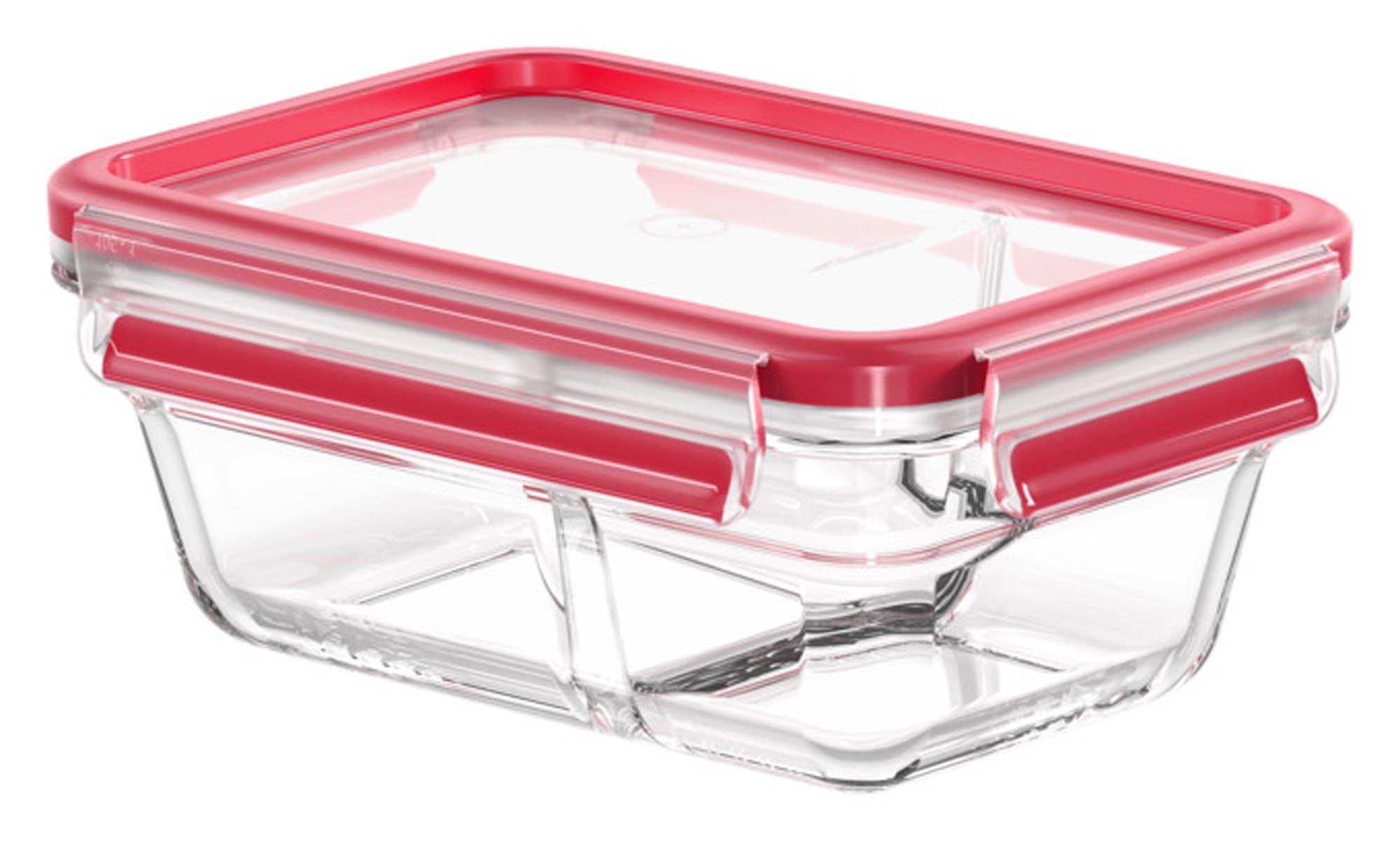 EMSA Dose Glas Clip&Close rechteck.0.8l Trennw. in  präsentiert im Onlineshop von KAQTU Design AG. Aufbewahrungsdose ist von EMSA