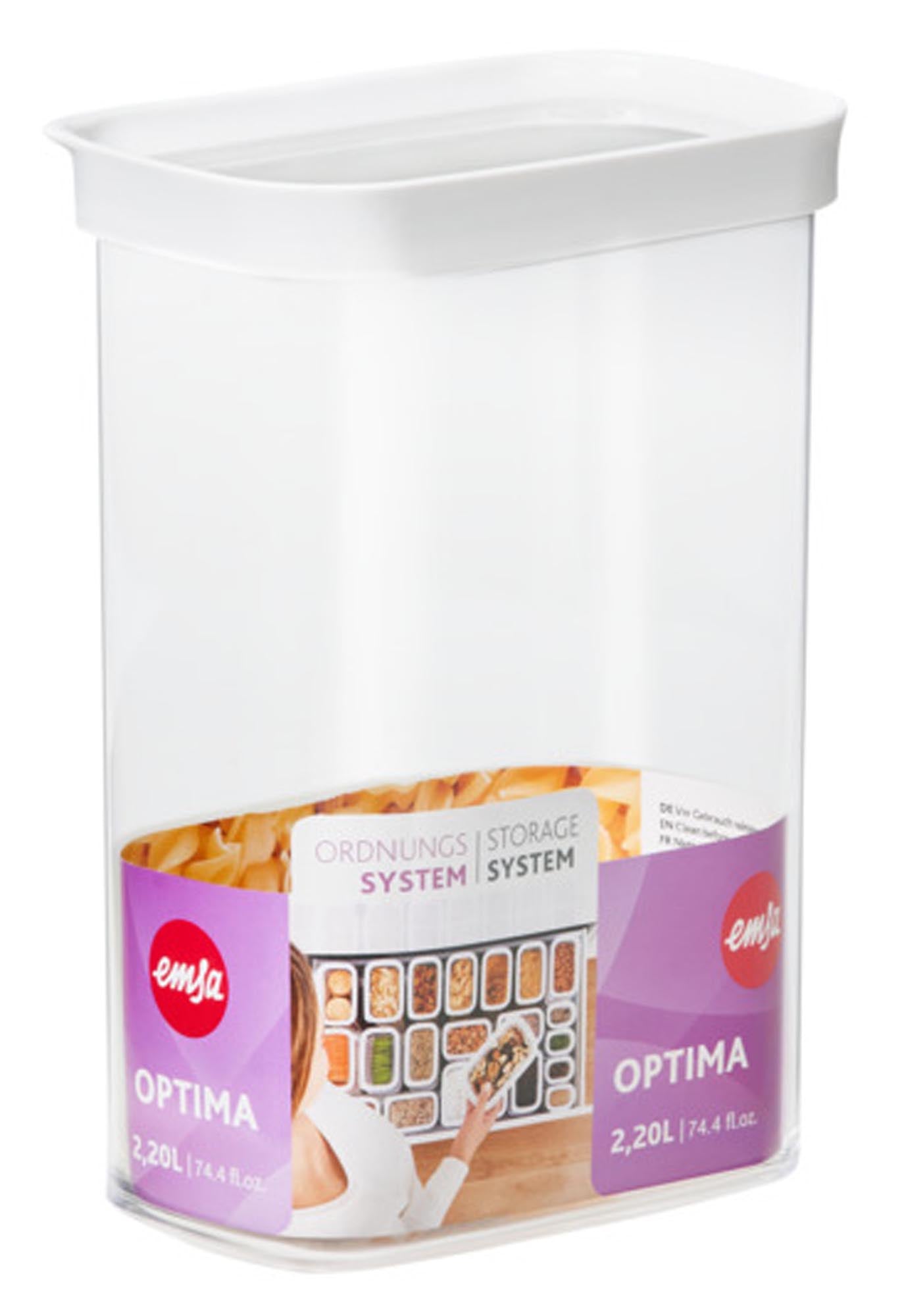 Dose Optima rechteckig 2.2l hoch in  präsentiert im Onlineshop von KAQTU Design AG. Aufbewahrungsdose ist von EMSA