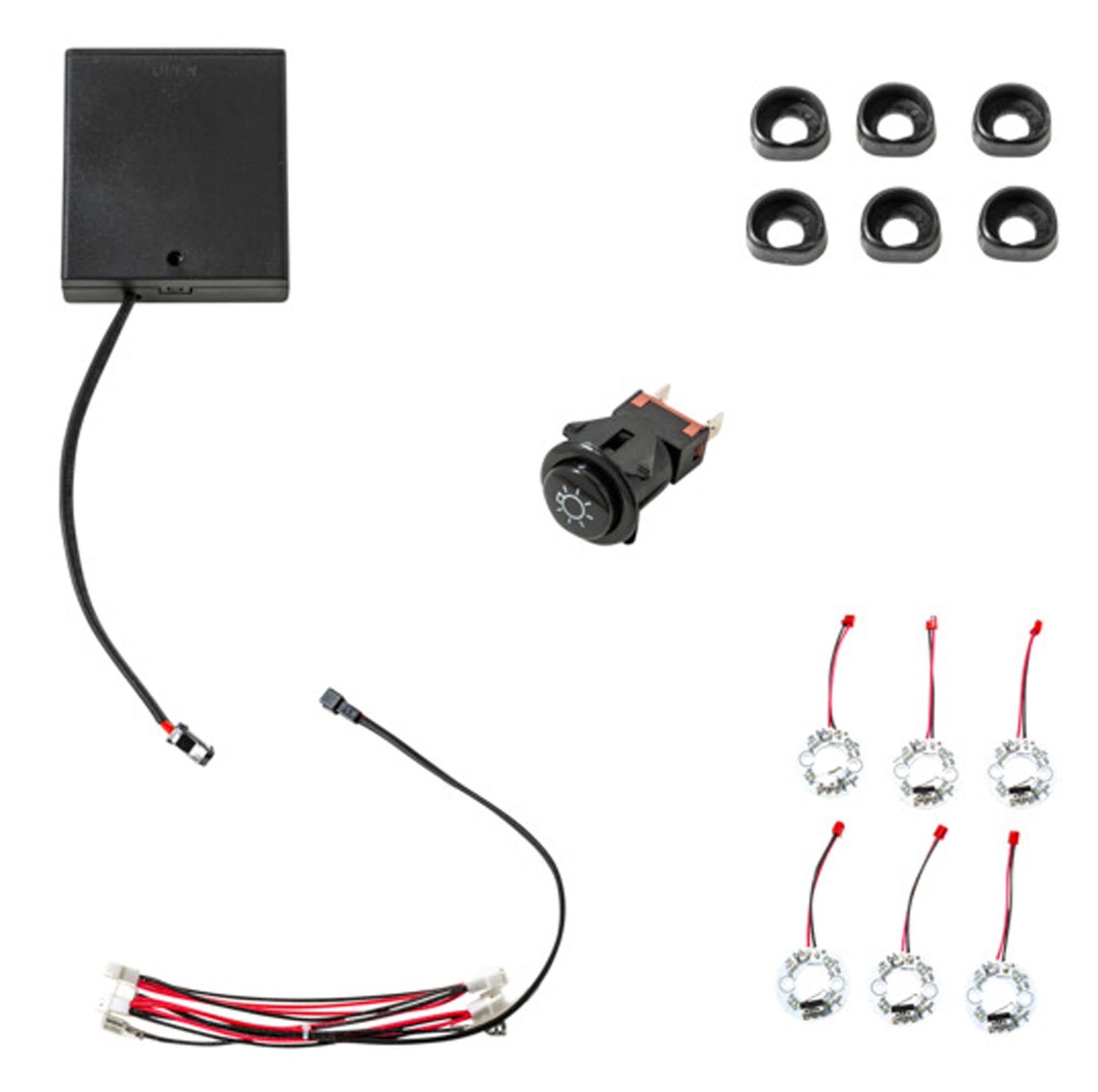 Der RÖSLE Videro 4-S Beleuchtungssatz: 4 LED-Lampen für perfekte Ausleuchtung, einfache Montage, wetterfest, stilvoll.