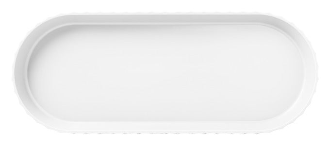 Elegantes Tablett Minerva L in arctic white, 51x20.5 cm, von BLIM PLUS. Perfekt für stilvolles Servieren und Dekorieren.