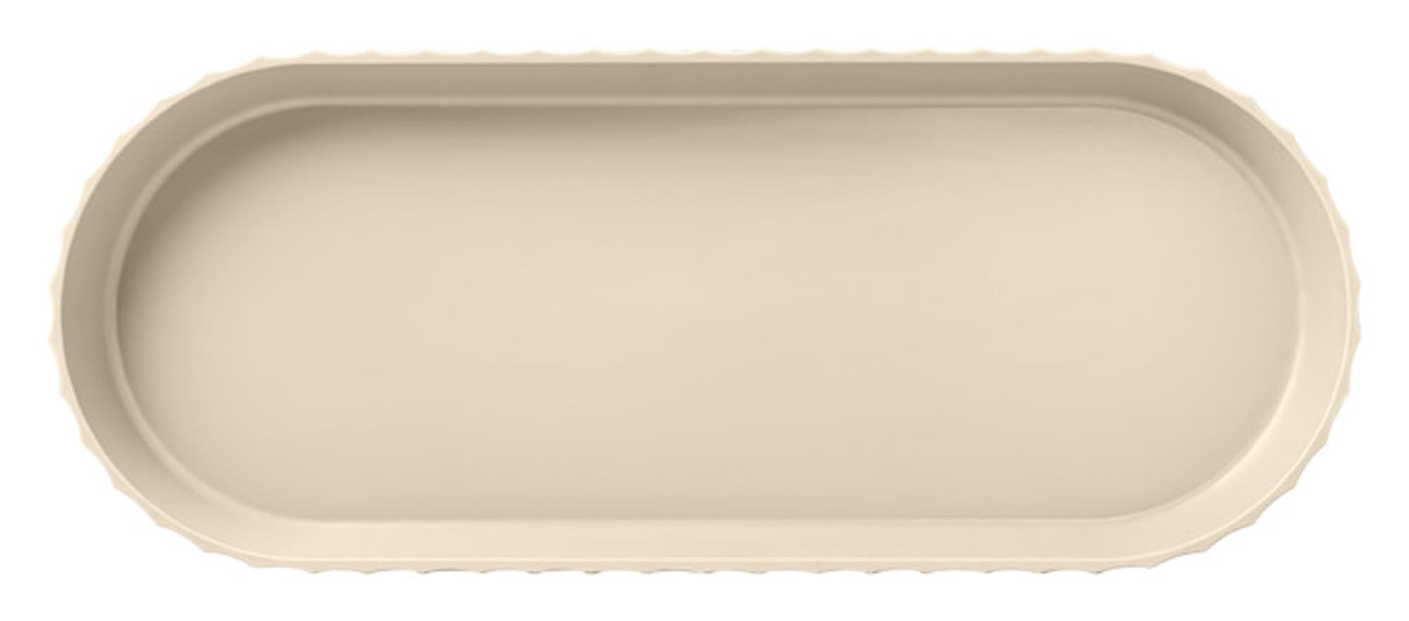 Elegantes Tablett Minerva L in Braunzucker-Farbton, 51x20.5 cm, von BLIM PLUS – stilvoll und funktional für jeden Anlass.