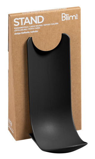 Elegante schwarze Löffelablage von BLIMPLUS, ideal für die Küche. Praktisch, modern und platzsparend für sauberes Arbeiten.