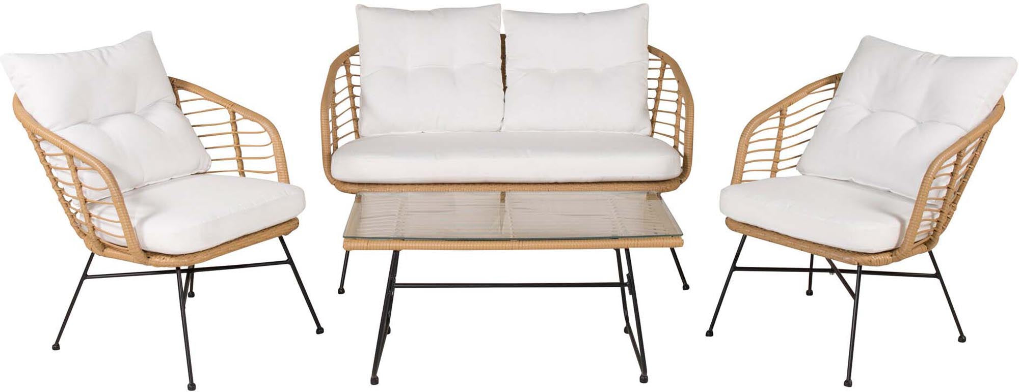 Viga Sofa Outdoorset 90cm in Natur präsentiert im Onlineshop von KAQTU Design AG. Loungeset ist von Venture Home
