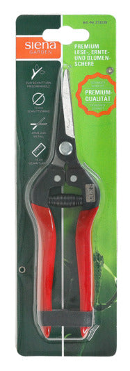 SIENA GARDEN Leseschere Premium, 19 cm, ideal für präzises Schneiden, ergonomisch, langlebig, hochwertig, perfekt für Gartenarbeiten.