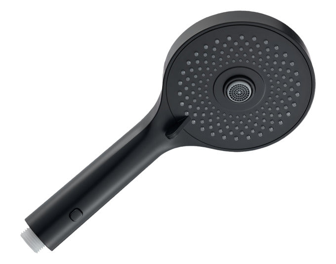 Eleganter DIAQUA Brausegriff Eco Slim Tre: Hochwertiges Messing, Chromoberfläche, schlankes Design, 1/2" Anschluss, Anti-Kalk-Funktion.