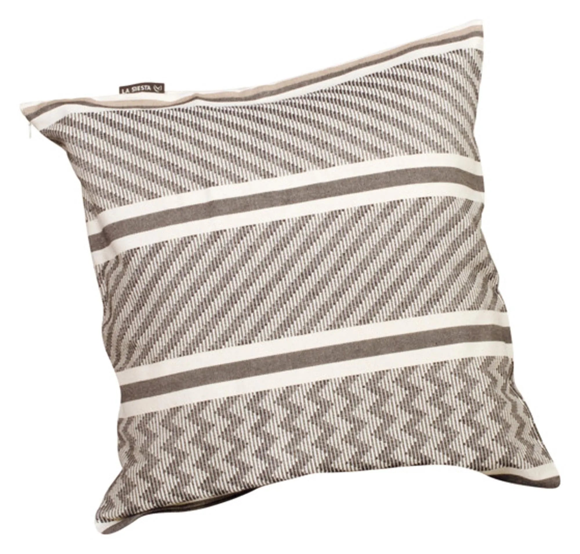 Kissen Carino Zebra von LA SIESTA: Exotisches Zebramuster, 50x50 cm, 100% Baumwolle, hypoallergene Füllung, stilvoll und komfortabel.