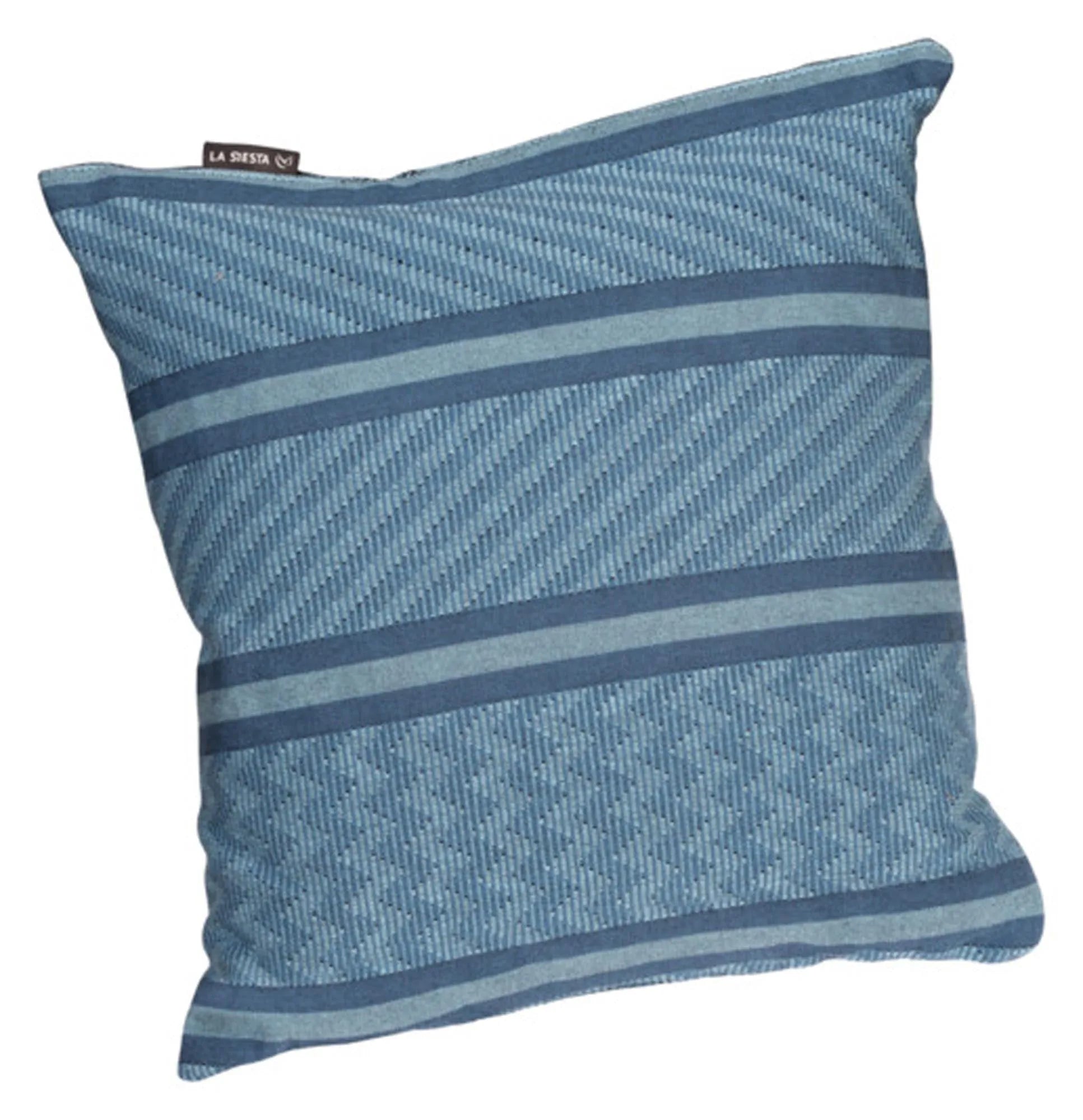 Kissen Carino blue von LA SIESTA: 50x50 cm, stilvoll, blau, für Innen & Außen, 100% Baumwolle, hypoallergen, waschbar.