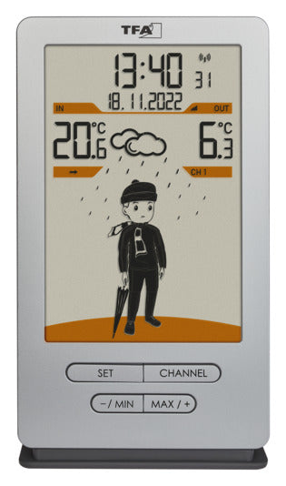 TFA Funk-Wetterstation Jack in  präsentiert im Onlineshop von KAQTU Design AG. Thermometer ist von TFA