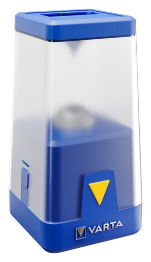 Die VARTA Campinglampe Outdoor Ambiance L20 bietet 400 Lumen Helligkeit, ideal für Outdoor-Aktivitäten und Camping.
