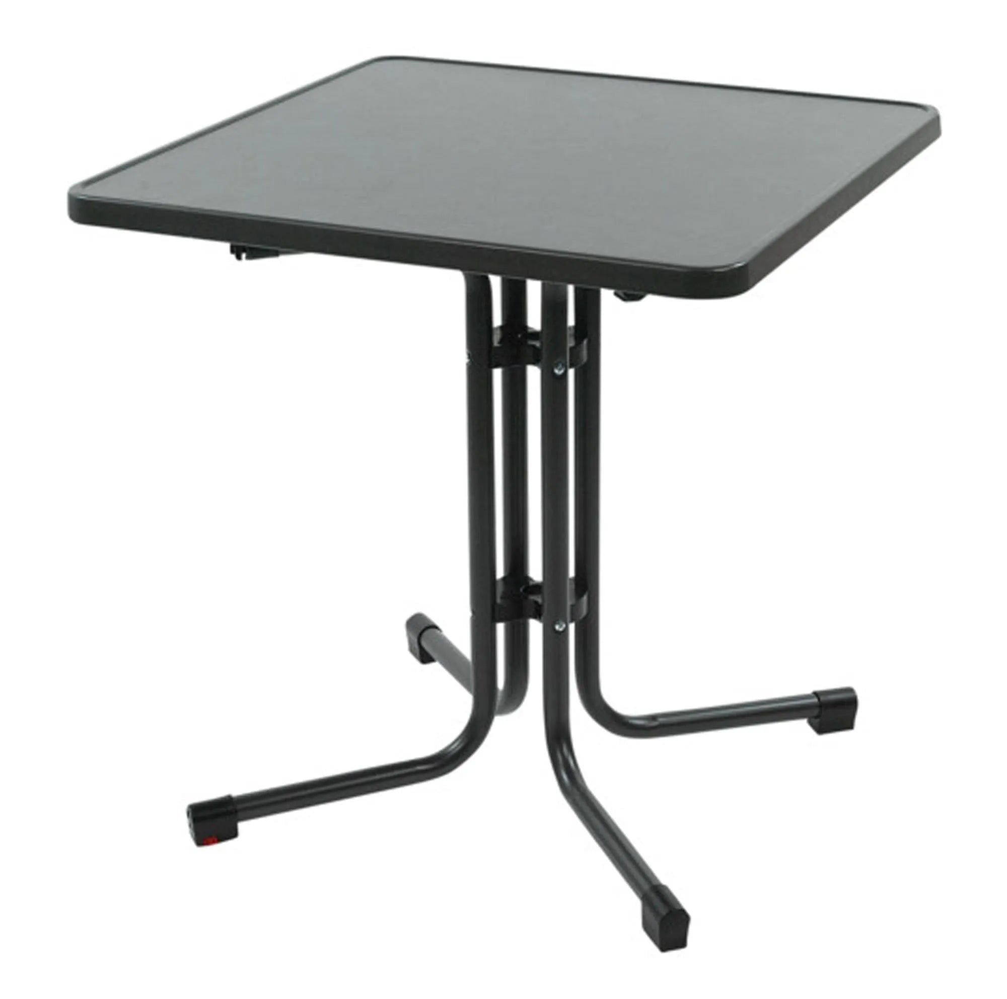 Klapptisch Paco 70x70cm: Robust, wetterfest, klappbar. Ideal für kleine Flächen. Hochwertiger Stahl, UV-beständig. Perfekt für Garten.