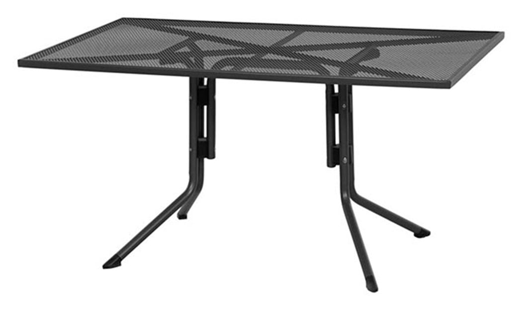 Eleganter Gartentisch Elda II von SIENA GARDEN in Anthrazit (140x90 cm) aus wetterfestem Aluminium und HPL. Ideal für Garten, Terrasse und Gastronomie.