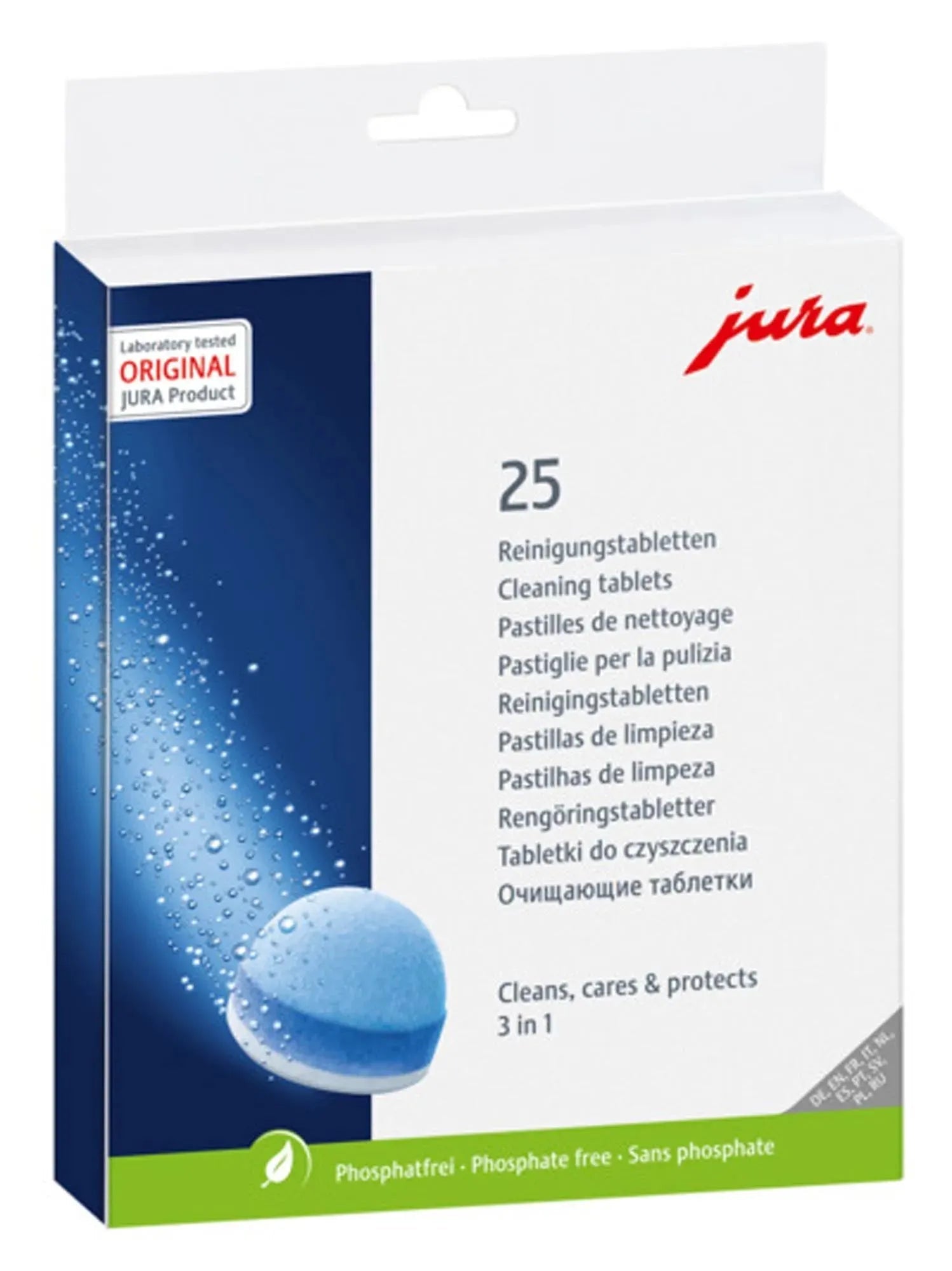 JURA Reinigungstabletten 3 Phasen 25 Stück in  präsentiert im Onlineshop von KAQTU Design AG. Reinigungsmittel ist von JURA